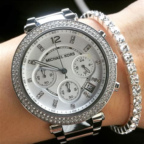 silver michael kors watches for women|silver designer watches for women.